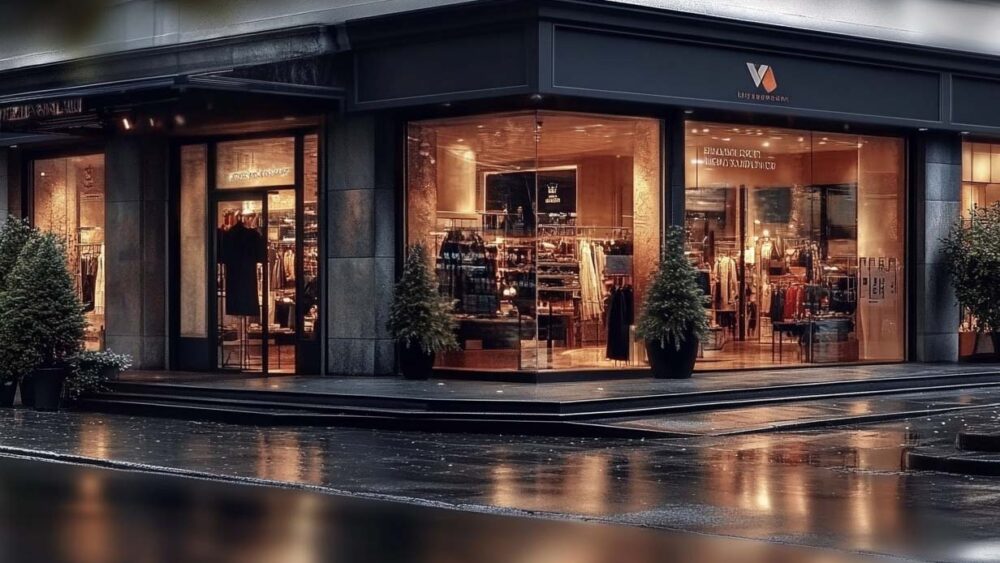 Escaparate llamativo sin clientes, ilustrando la importancia de definir objetivos en un sitio web.